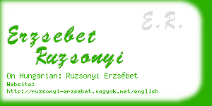 erzsebet ruzsonyi business card